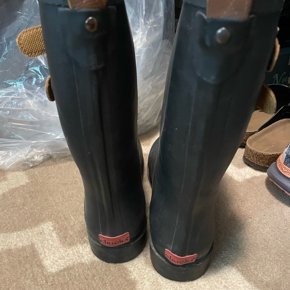 Chooka Women's Black Rain Boots Calf Height